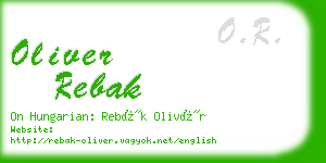 oliver rebak business card